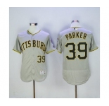 Men Pittsburgh Pirates #39 dave parker Majestic Grey Flexbase Authentic Collection Player Jersey