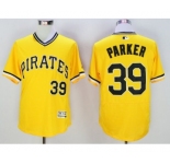 Men Pittsburgh Pirates #39 dave parker Majestic Yellow Flexbase Authentic Collection Player Jersey