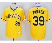 Men Pittsburgh Pirates #39 dave parker Majestic Yellow Flexbase Authentic Collection Player Jersey
