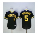Men Pittsburgh Pirates #5 Josh Harrison Majestic black Flexbase Authentic Collection Cooperstown Player Jersey