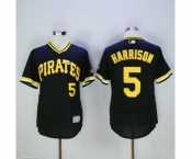 Men Pittsburgh Pirates #5 Josh Harrison Majestic black Flexbase Authentic Collection Cooperstown Player Jersey