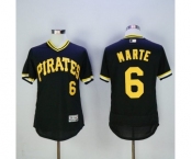 Men Pittsburgh Pirates #6 Starling Marte Majestic black Flexbase Authentic Collection Cooperstown Player Jersey