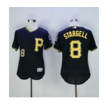 Men Pittsburgh Pirates #8 Willie Stargell Majestic Black Flexbase Authentic Collection Player Jersey