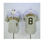 Men Pittsburgh Pirates #8 Willie Stargell Majestic Grey Flexbase Authentic Collection Player Jersey