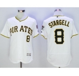 Men Pittsburgh Pirates #8 Willie Stargell Majestic white Flexbase Authentic Collection Player Jersey