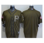 Men Pittsburgh Pirates Blank Green Salute to Service Stitched Baseball Jersey