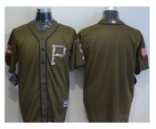 Men Pittsburgh Pirates Blank Green Salute to Service Stitched Baseball Jersey