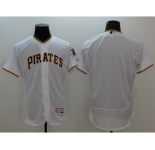 Men Pittsburgh Pirates blank Majestic white Flexbase Authentic Collection Player Jersey