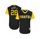 Men's 2017 Little League World Series Pirates #28 John Jaso Easy J Black Jersey