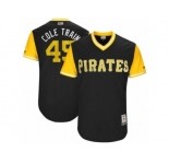 Men's 2017 Little League World Series Pirates #45 Gerrit Cole Cole Train Black Jersey