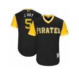 Men's 2017 Little League World Series Pirates #5 Josh Harrison J Hay Black Jersey