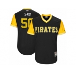 Men's 2017 Little League World Series Pirates #50 Jameson Taillon J-Mo Black Jersey