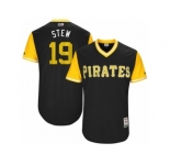 Men's 2017 Little League World Series Pirates Chris Stewart #19 Stew Black Jersey