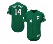 Men's Majestic Pittsburgh Pirates #14 Ryan Vogelsong Green Celtic Flexbase Authentic Collection MLB Jersey