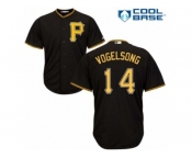 Men's Majestic Pittsburgh Pirates #14 Ryan Vogelsong Replica Black Alternate Cool Base MLB Jersey