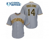 Men's Majestic Pittsburgh Pirates #14 Ryan Vogelsong Replica Grey Road Cool Base MLB Jersey