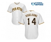 Men's Majestic Pittsburgh Pirates #14 Ryan Vogelsong Replica White Home Cool Base MLB Jersey