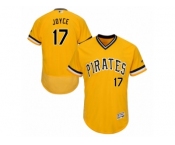 Men's Majestic Pittsburgh Pirates #17 Matt Joyce Gold Flexbase Authentic Collection MLB Jersey