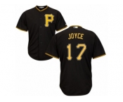 Men's Majestic Pittsburgh Pirates #17 Matt Joyce Replica Black Alternate Cool Base MLB Jersey