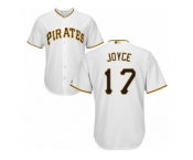 Men's Majestic Pittsburgh Pirates #17 Matt Joyce Replica White Home Cool Base MLB Jersey