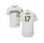 Men's Majestic Pittsburgh Pirates #17 Matt Joyce White Flexbase Authentic Collection MLB Jersey