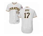 Men's Majestic Pittsburgh Pirates #17 Matt Joyce White Flexbase Authentic Collection MLB Jersey