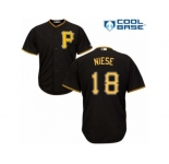 Men's Majestic Pittsburgh Pirates #18 Jon Niese Authentic Black Alternate Cool Base MLB Jersey