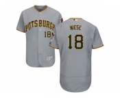 Men's Majestic Pittsburgh Pirates #18 Jon Niese Grey Flexbase Authentic Collection MLB Jersey