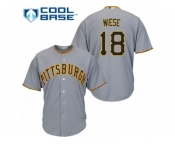Men's Majestic Pittsburgh Pirates #18 Jon Niese Replica Grey Road Cool Base MLB Jersey