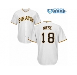 Men's Majestic Pittsburgh Pirates #18 Jon Niese Replica White Home Cool Base MLB Jersey