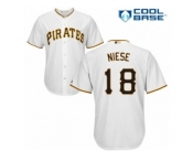 Men's Majestic Pittsburgh Pirates #18 Jon Niese Replica White Home Cool Base MLB Jersey
