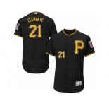 Men's Majestic Pittsburgh Pirates #21 Roberto Clemente Black Flexbase Authentic Collection MLB Jersey