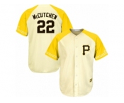 Men's Majestic Pittsburgh Pirates #22 Andrew McCutchen Replica Cream Gold Exclusive MLB Jersey