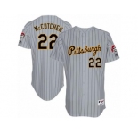 Men's Majestic Pittsburgh Pirates #22 Andrew McCutchen Replica Grey 1997 Turn Back The Clock MLB Jersey