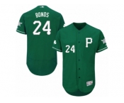 Men's Majestic Pittsburgh Pirates #24 Barry Bonds Green Celtic Flexbase Authentic Collection MLB Jersey