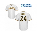 Men's Majestic Pittsburgh Pirates #24 Barry Bonds Replica White Home Cool Base MLB Jersey