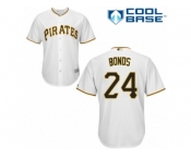 Men's Majestic Pittsburgh Pirates #24 Barry Bonds Replica White Home Cool Base MLB Jersey