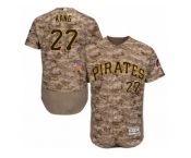 Men's Majestic Pittsburgh Pirates #27 Jung-ho Kang Camo Flexbase Authentic Collection MLB Jersey