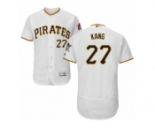 Men's Majestic Pittsburgh Pirates #27 Jung-ho Kang White Flexbase Authentic Collection MLB Jersey
