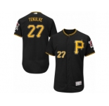 Men's Majestic Pittsburgh Pirates #27 Kent Tekulve Black Flexbase Authentic Collection MLB Jersey