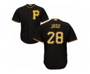 Men's Majestic Pittsburgh Pirates #28 John Jaso Authentic Black Alternate Cool Base MLB Jersey
