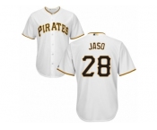 Men's Majestic Pittsburgh Pirates #28 John Jaso Authentic White Home Cool Base MLB Jersey