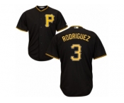 Men's Majestic Pittsburgh Pirates #3 Sean Rodriguez Authentic Black Alternate Cool Base MLB Jersey