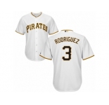 Men's Majestic Pittsburgh Pirates #3 Sean Rodriguez Authentic White Home Cool Base MLB Jersey