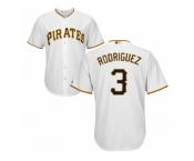 Men's Majestic Pittsburgh Pirates #3 Sean Rodriguez Authentic White Home Cool Base MLB Jersey