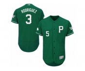 Men's Majestic Pittsburgh Pirates #3 Sean Rodriguez Green Celtic Flexbase Authentic Collection MLB Jersey