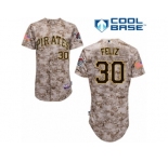 Men's Majestic Pittsburgh Pirates #30 Neftali Feliz Authentic Camo Alternate Cool Base MLB Jersey