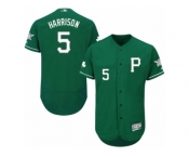 Men's Majestic Pittsburgh Pirates #5 Josh Harrison Green Celtic Flexbase Authentic Collection MLB Jersey