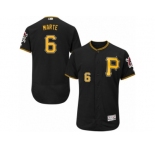 Men's Majestic Pittsburgh Pirates #6 Starling Marte Black Flexbase Authentic Collection MLB Jersey