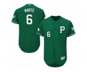 Men's Majestic Pittsburgh Pirates #6 Starling Marte Green Celtic Flexbase Authentic Collection MLB Jersey
